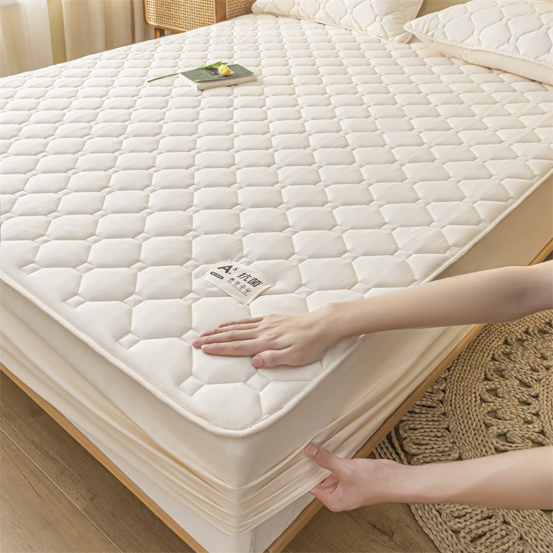 A类抗菌床笠床罩单件大豆纤维夹棉席梦思床垫保护罩加厚全包床单