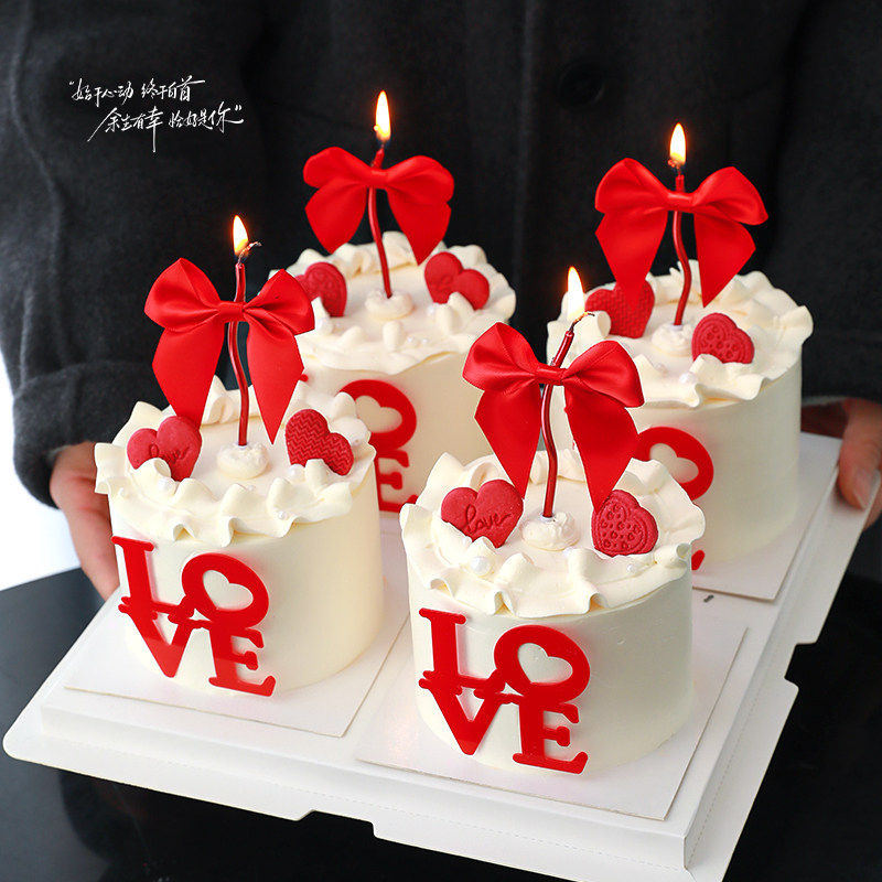 2.14情人节蛋糕装饰love亚克力红色蝴蝶结情侣生日告白烘焙装扮,节庆用品/礼品,节日装扮用品,淘宝优惠券,粉丝福利购,淘宝优惠卷