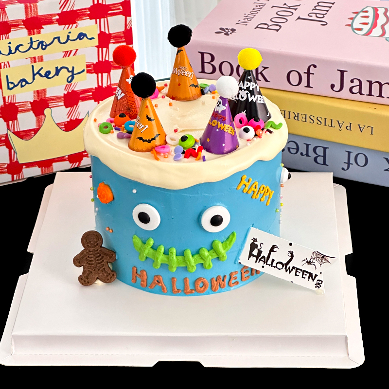 2025万圣节蛋糕装饰迷你小帽子搞怪眼睛糖珠Halloween装扮插件