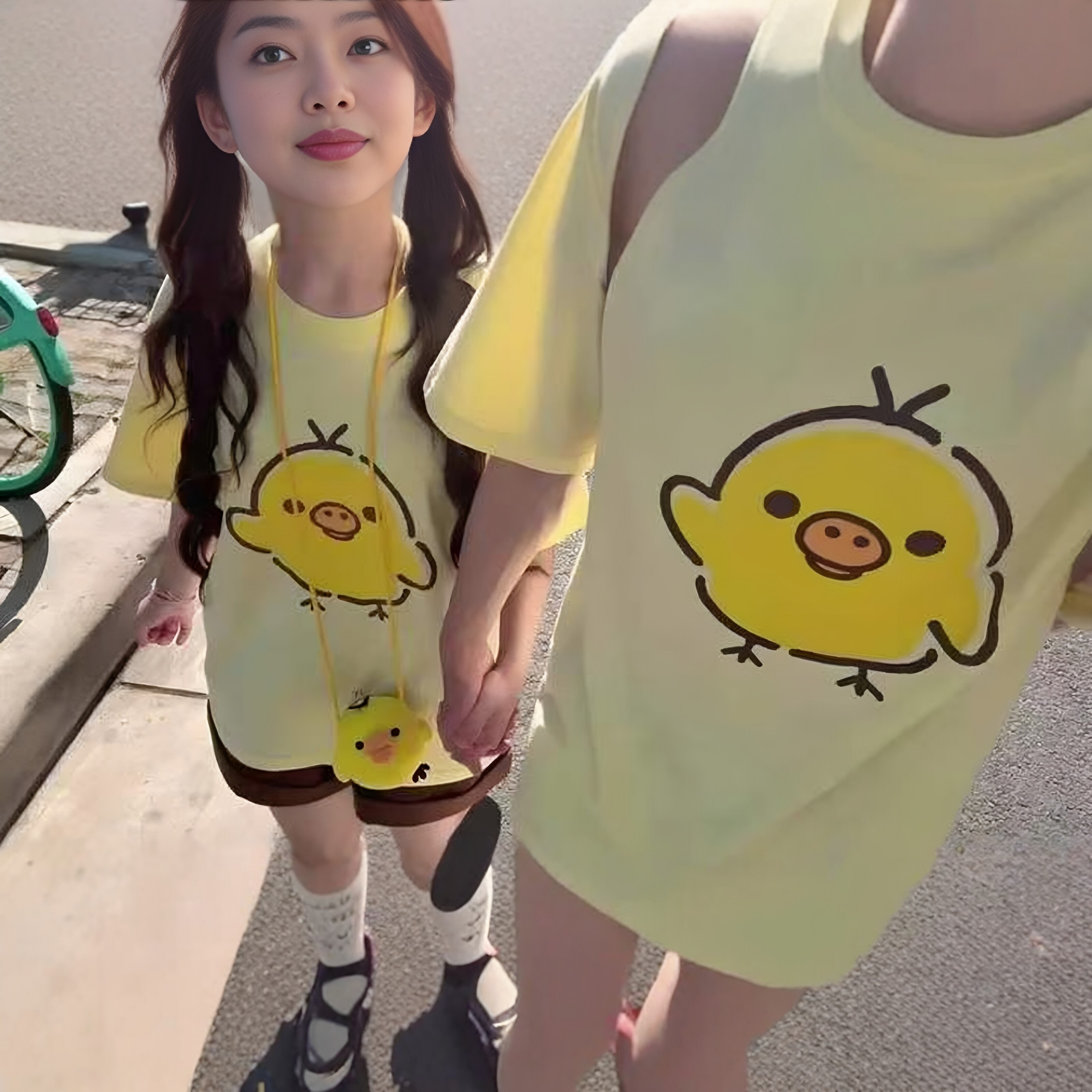 萌系情侣服！可爱鼻孔鸡