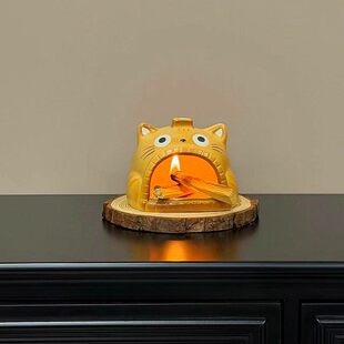 萌猫薰香壁炉陶瓷香薰炉室内用香炉卧室氛围感装饰品摆件生日礼物