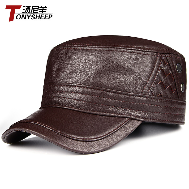 羊皮休闲中年爸爸帽子男士秋冬中老年人真皮平顶帽户外老人鸭舌帽,服饰配件/皮带/帽子/围巾,帽子,淘宝优惠券,粉丝福利购,淘宝优惠卷