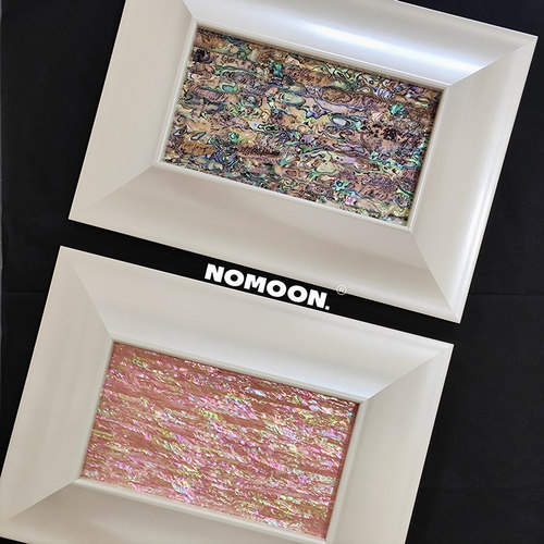 【贝壳画】天然贝母拼接珍珠白框小众法式装饰画餐厅高级感挂画