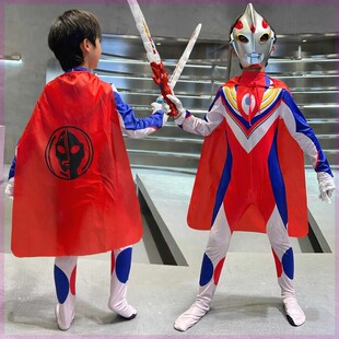 女迪迦连体cos服套装赛罗奥特曼衣服小男孩服装男童儿童面具大人6