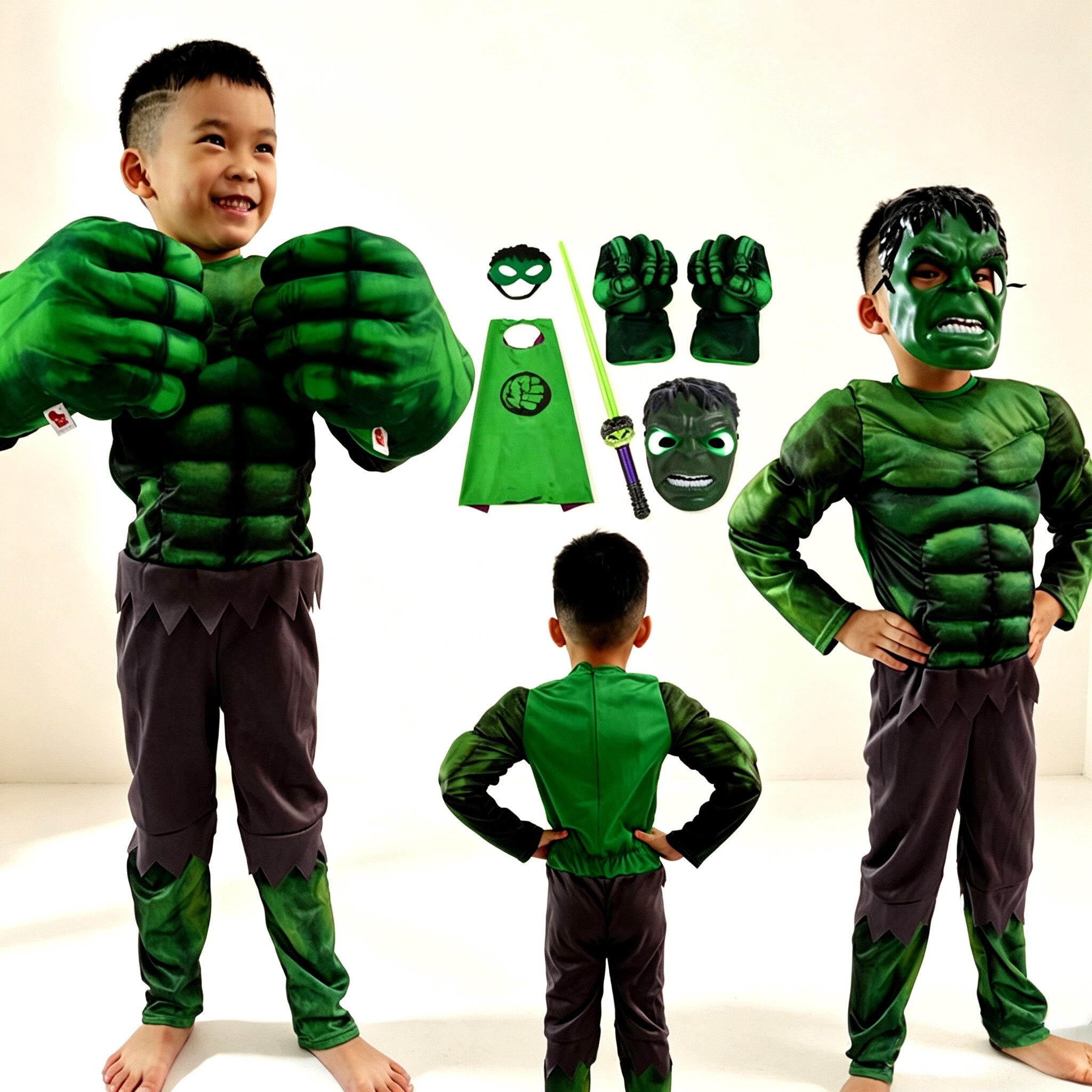 万圣节儿童cos衣服舒适绿巨人擎