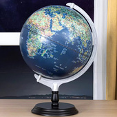得力AR地球仪学生用初中生儿童节礼物3d立体浮雕摆件高清送礼桌面地球仪带灯大号书房装 饰摆件