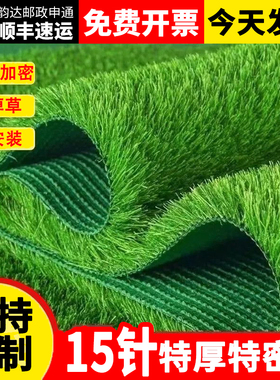 彷真草坪地毯人造绿色塑料假草皮户外人工地垫阳台幼儿园装饰铺垫