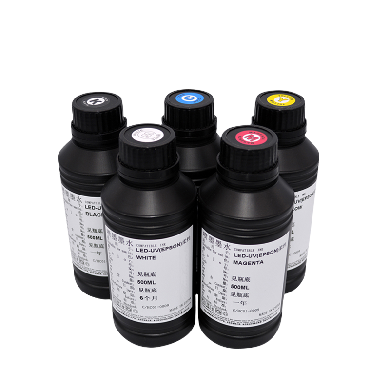 MAG适用 Led灯UV墨水爱普生五代/七代喷头墨水TX600/TX800硬性柔性墨水500ML R330 L805喷头墨水光油 清洗液