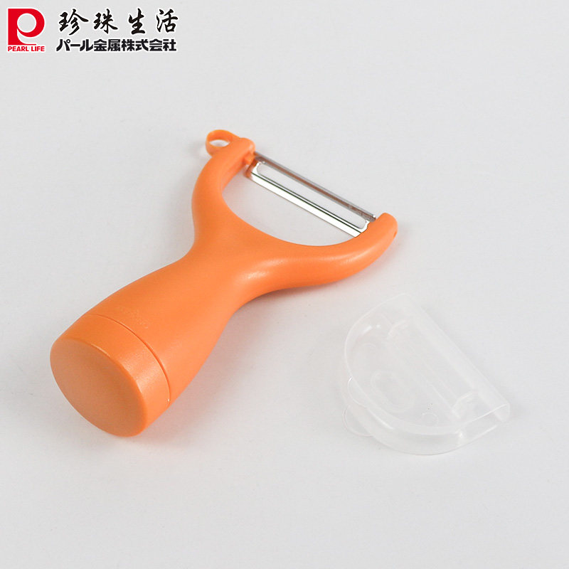珍珠生活c-8414橙色水果蔬菜削皮器削刀土豆胡萝卜可立式去皮器