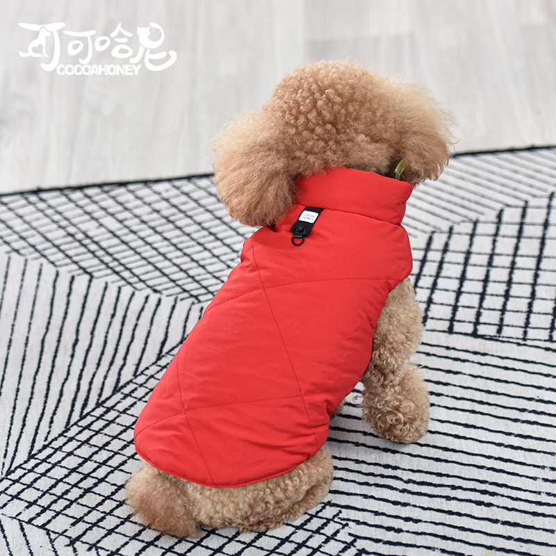 可可哈尼秋冬加厚两脚狗狗衣服