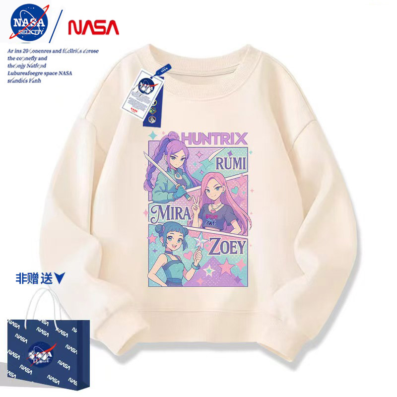 NASA联名kpopdemonhunters猎魔女团衣服动漫印花长袖儿童卫衣