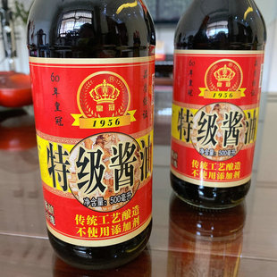 真正0零添加 60年皇冠 特级酱油 湖北荆州名优特产 无糖酿造酱油