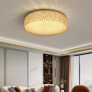 客厅水晶吸顶灯轻奢高级感新款 卧室主灯创意大气护眼全光谱房间灯