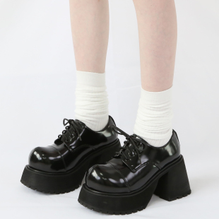 Y2K小个子增高系带单鞋 辣妹粗高跟厚底大头鞋 PARK美式 JUICE