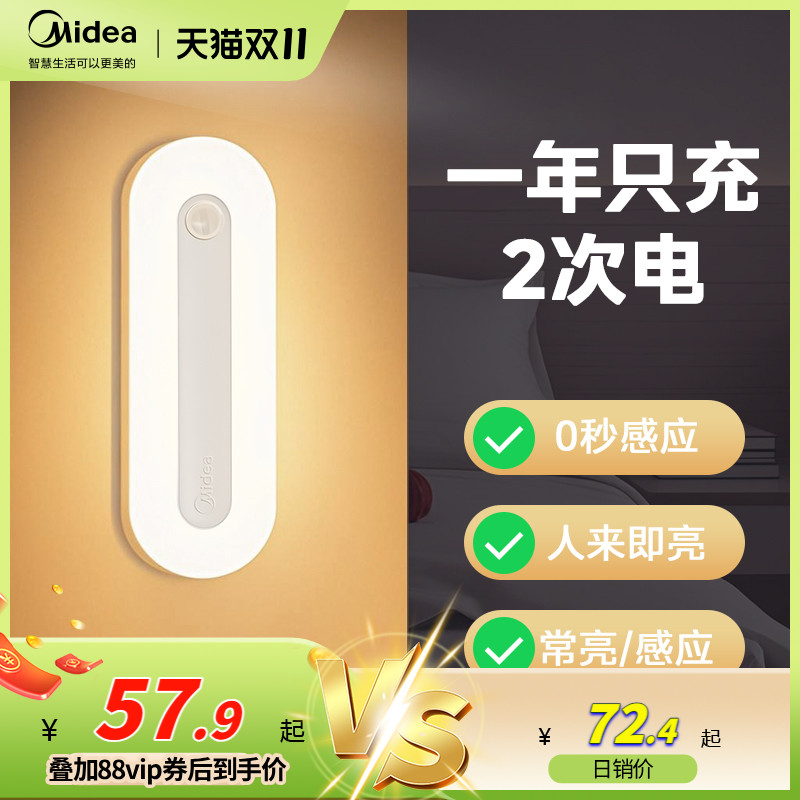 充电款人体自动感应灯