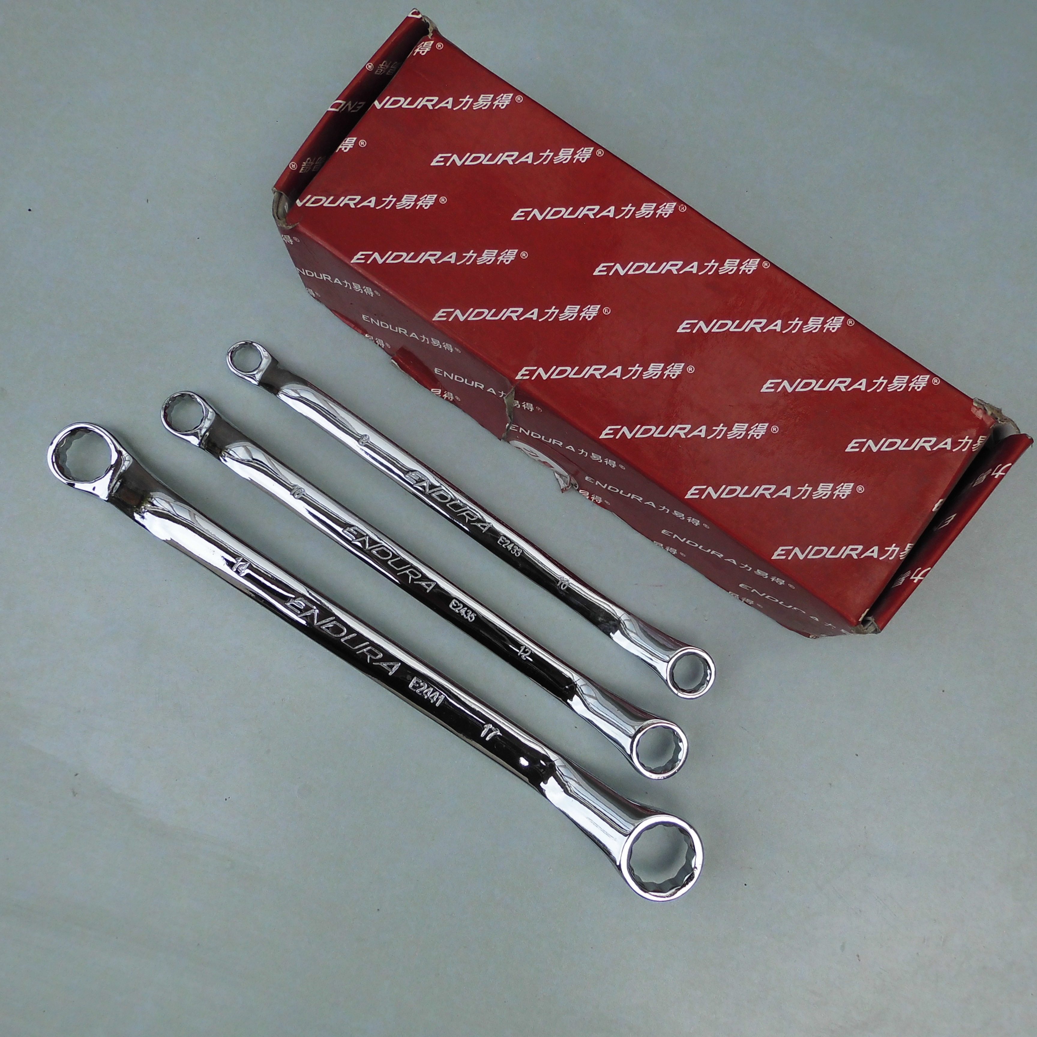 力易得梅花扳手铬钒钢全抛光45度