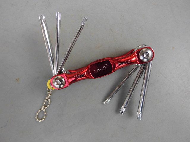 库存货蓝达折叠花型六角扳手星形扳手异形螺丝批六合一内六花扳手