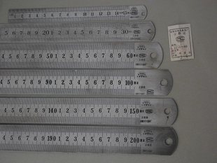 1993年老货宝石牌钢直尺150mm~2000mm不锈钢尺钢板尺老怀旧测量尺