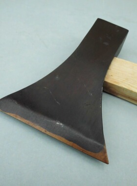 库存货德惠金象牌夹钢木工斧锻打贴钢双刃斧子带柄中刃斧头家用斧