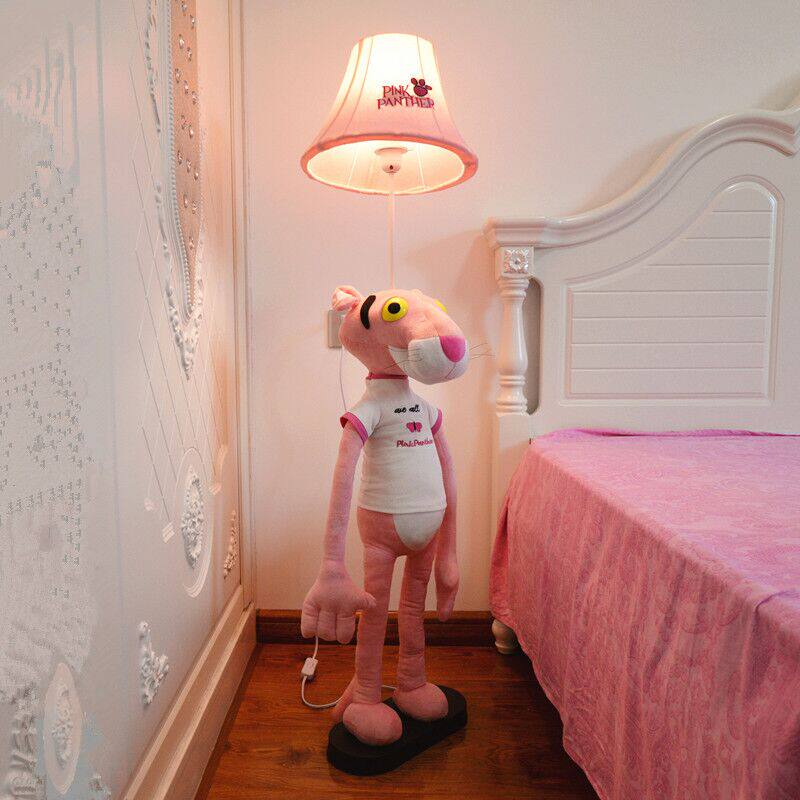 儿童房卧室床头落地灯遥控可调光护眼ins风卡通玩偶台灯女孩公主