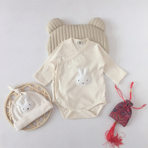 按扣三角爬服纯棉春秋卡通超萌