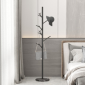 大理石衣帽架金属落地挂衣架创意家用卧室衣服架子轻奢省空间挂包