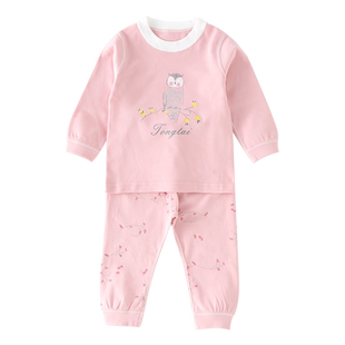 童泰宝宝秋衣秋裤套装纯棉婴儿男女儿童内衣春秋款家居服睡衣新款