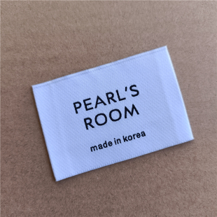 现货韩国领标MADE KOREA大衣外套羽绒服白色高密主唛布标织唛