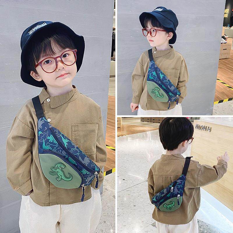 儿童包包斜挎包男童胸包恐龙腰包小孩户外时尚个性小揹包零钱包潮