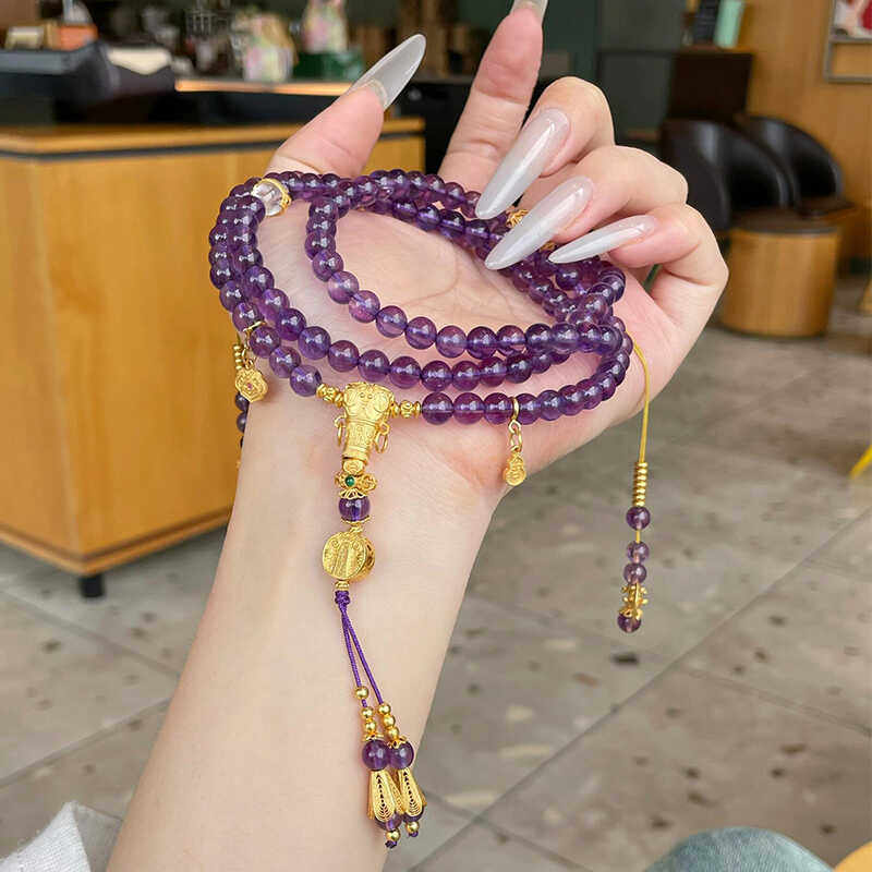 新中式女款佛珠五路财神手串佛珠