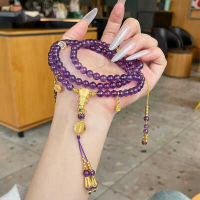 新中式女款佛珠五路财神手串佛珠