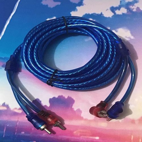 RCA双头莲花插头音频线diy汽车音响低音炮功放改装信号连接线弯头