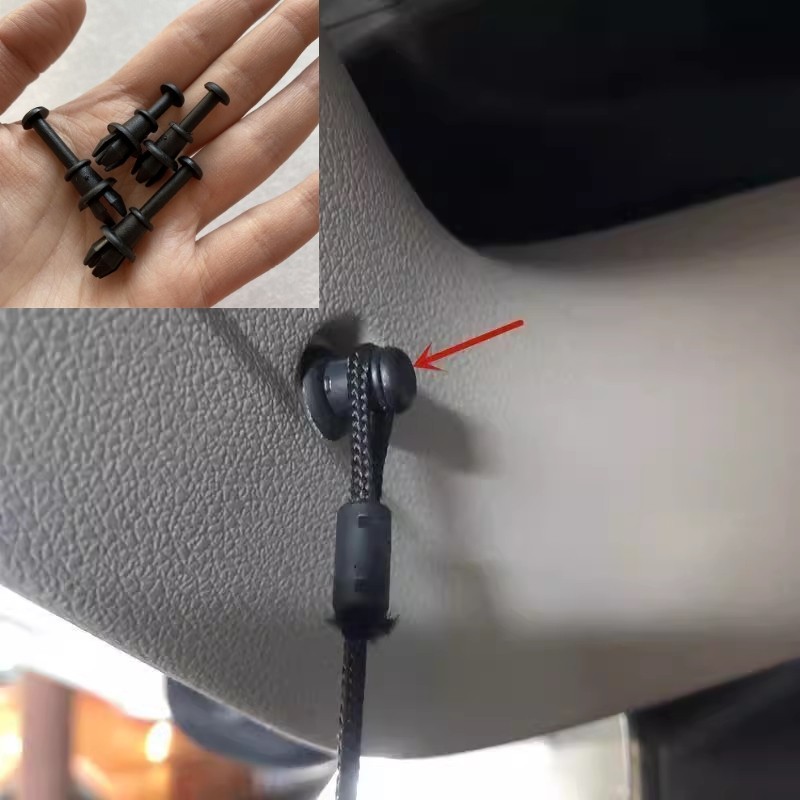 适用奥迪Q5Q3Q2新明锐汽车零后备箱隔板卡扣行李箱盖板固定挂绳钩