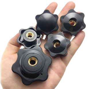 梅花手柄螺母六角塑胶星型把手手拧螺帽塑胶通孔 盲孔M4M5M6M8M10