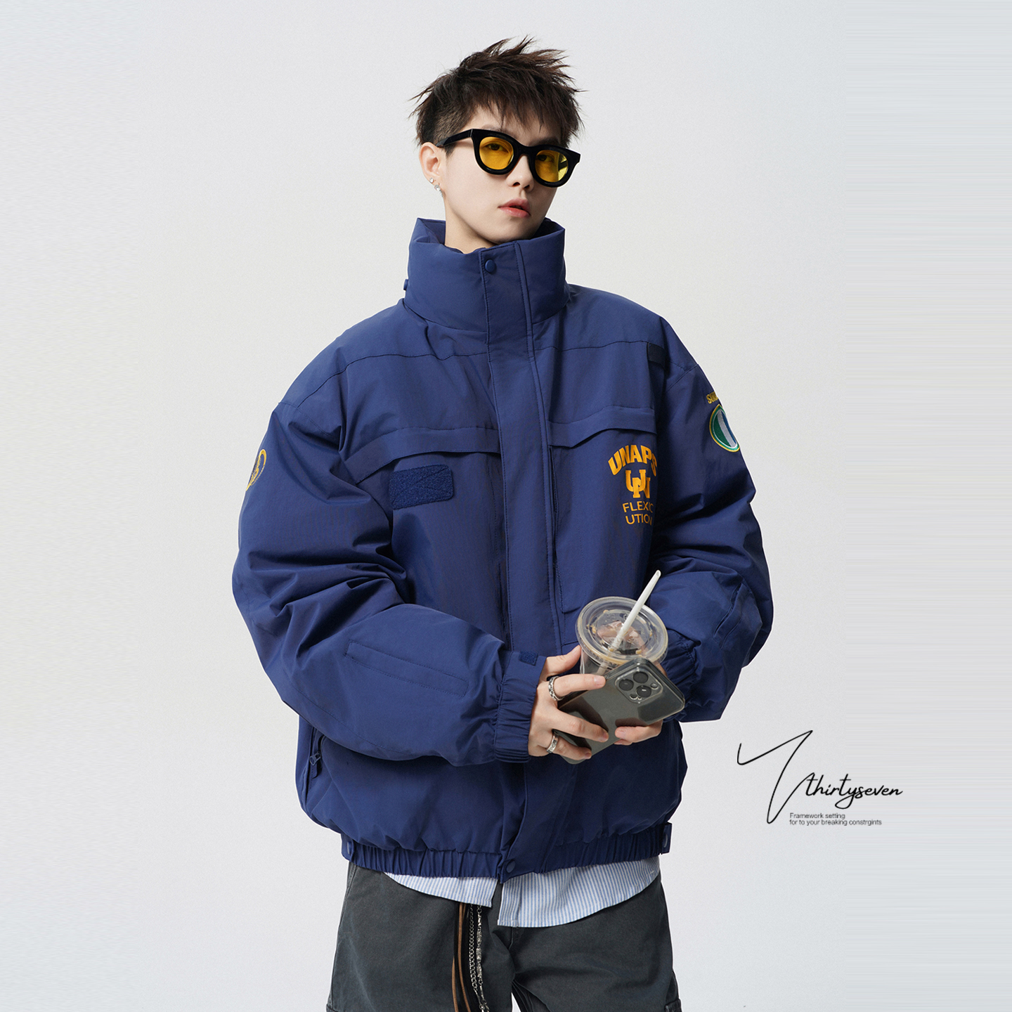 重磅90白鸭绒廓形保暖羽绒服男