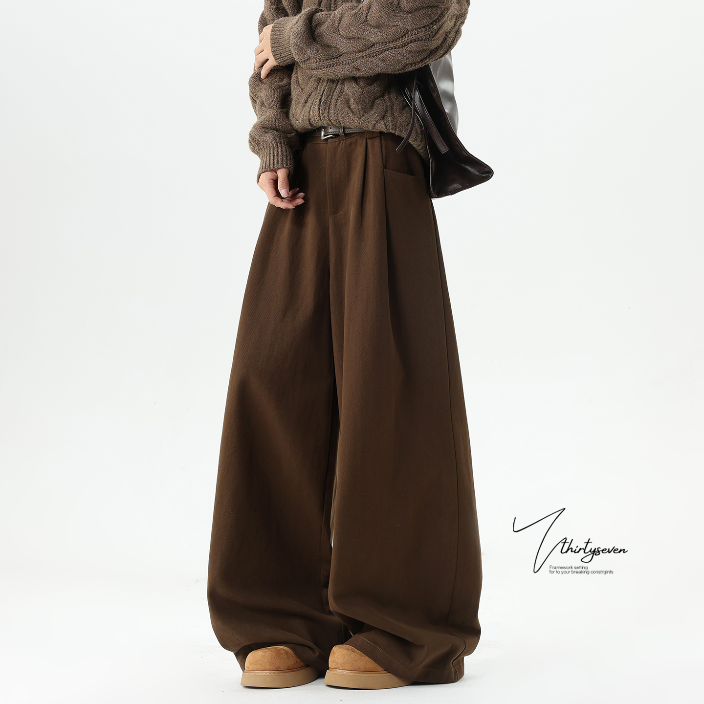 V37美式复古简约休闲裤