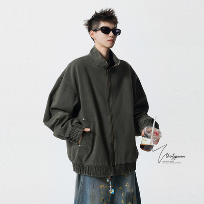 美式水洗底特律夹克外套