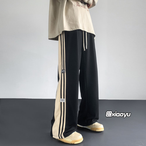 美式三条杠宽松休闲裤