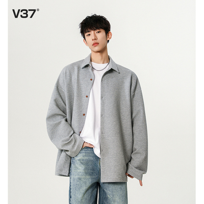 V37日系cleanfit长袖衬衫男款