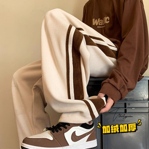 美式灯芯绒慵懒松弛感裤子