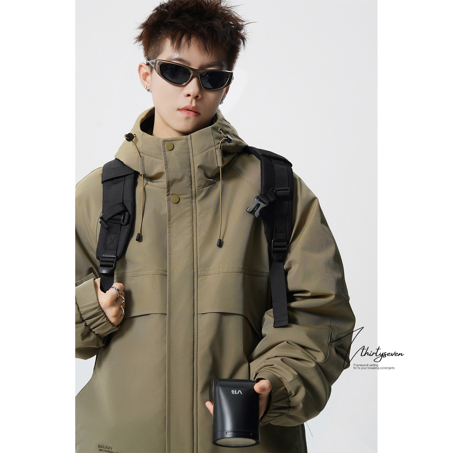 冬季新款潮牌青少年连帽棉衣外套