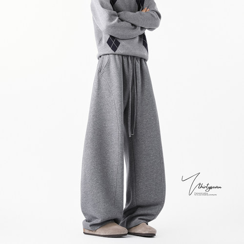 美式解构潮牌百搭弯刀休闲裤子男