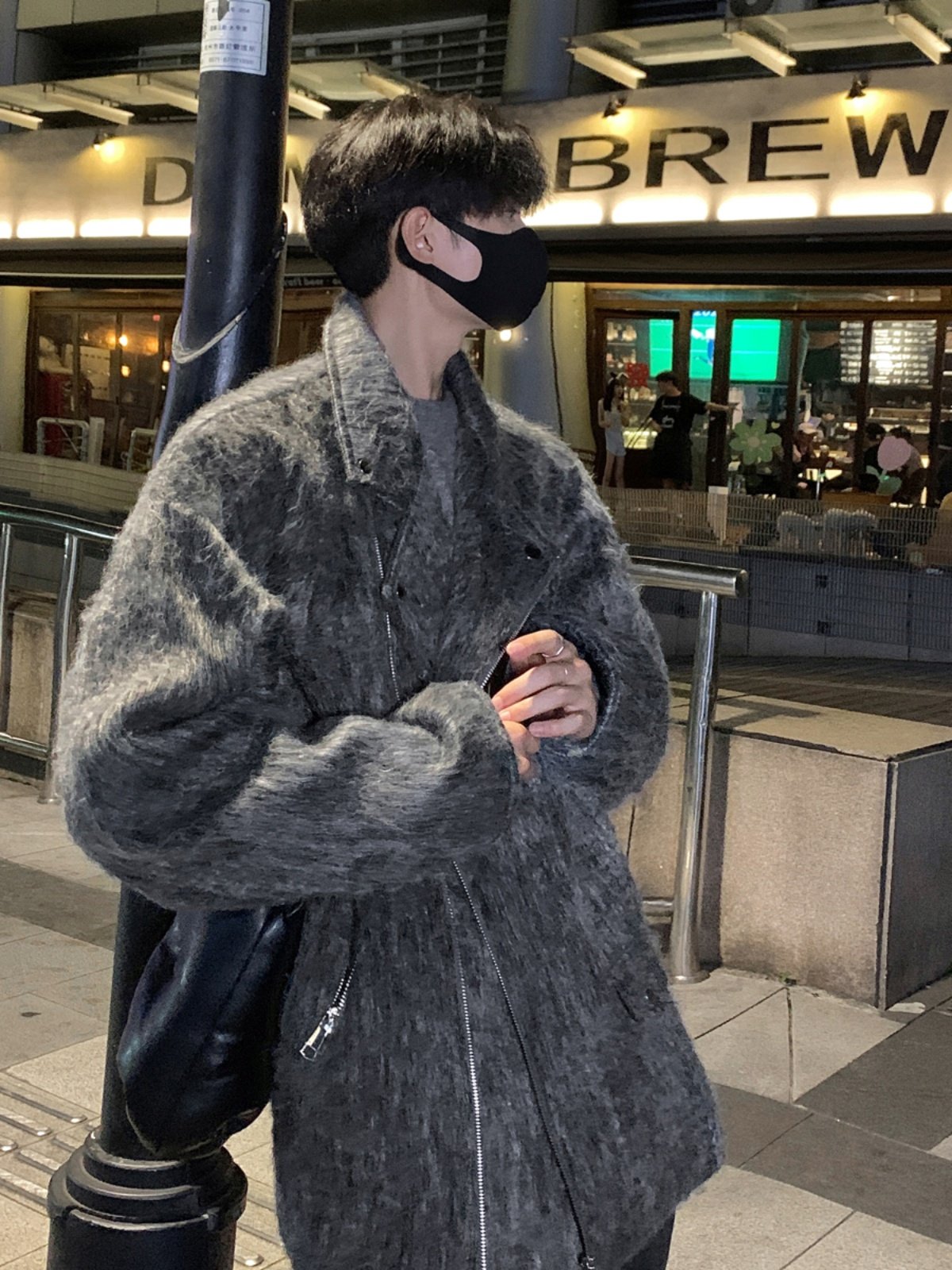 加厚毛呢棉衣男士春秋季新款宽松休闲痞帅高级感潮流保暖夹克外套