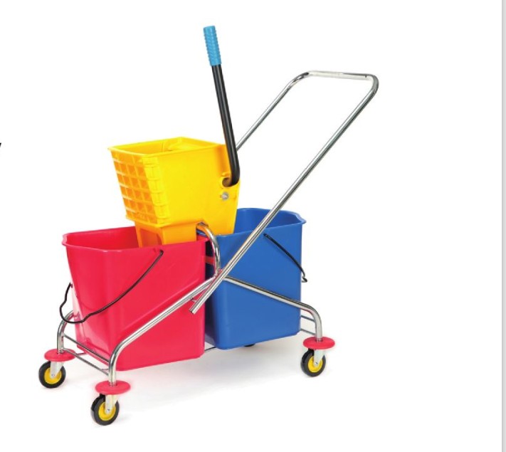 超洁亮侧压式双桶榨水车涮洗拖把