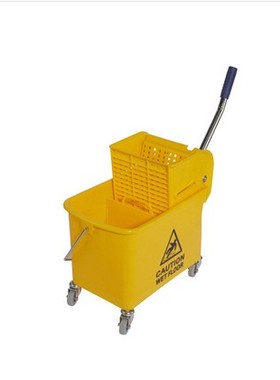 白云清洁AF08068 20L单桶榨水车挤拖把水桶家用挤水桶酒店清洁车