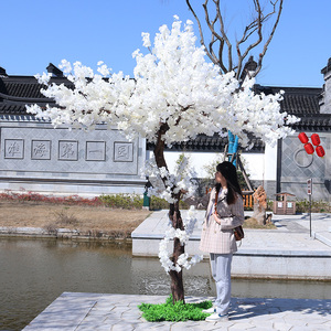 仿真白樱花树许愿树氛围营造冰雪
