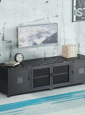 北欧ins客厅铁艺电视柜客厅展示柜 简约小户型轻奢铁艺地柜矮柜