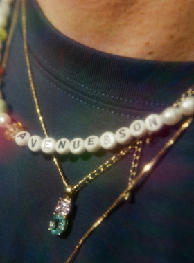 AVENUESON大道之子2025淡水无核珍珠logo配饰项链