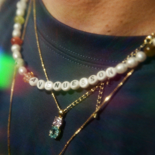 AVENUESON大道之子2025淡水无核珍珠logo配饰项链