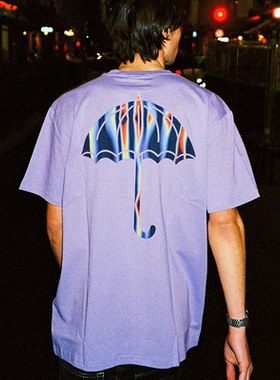 【法国】HELAS 26SP TEMPERATURE TEE白紫色经典雨伞LOGO短袖T恤